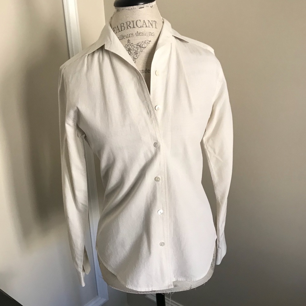 F by Facconnable  Long Sleeve Check Shirt Sz S